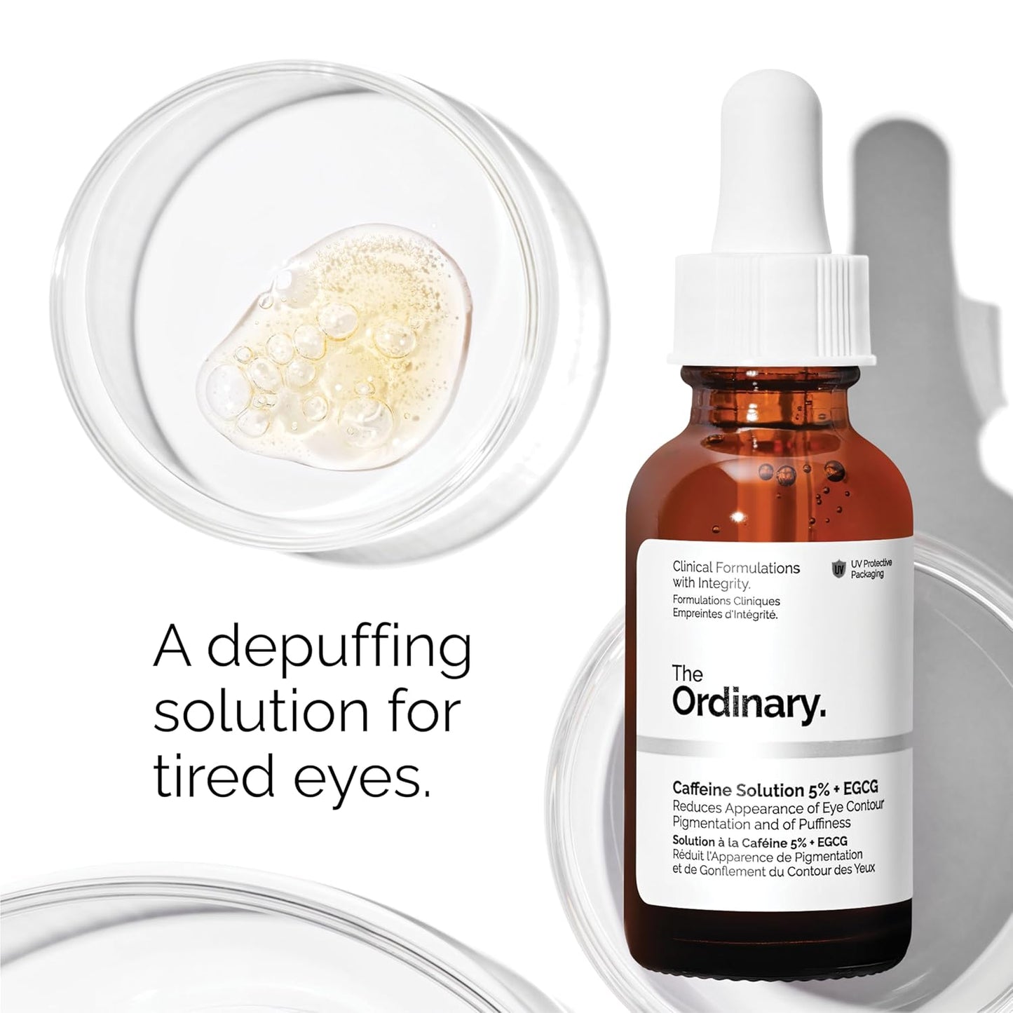 The Ordinary Dull Skin Duo- Skin Care Bundle Set for Face & Eye-Niacinamide 10% + Zinc 1% 1 Fl Oz, Caffeine Solution 5% + EGCG 1 Fl Oz