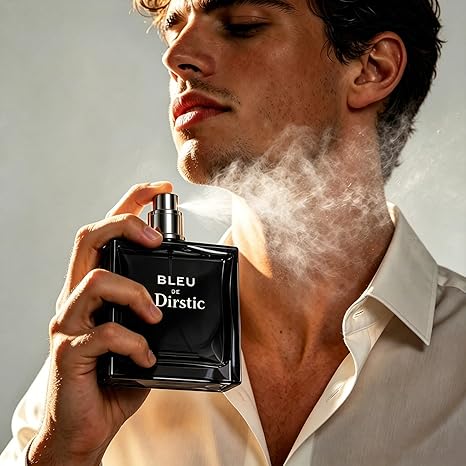 Dirstic Noir Blue de Paris for Men - Sophisticated Woody Aromatic Cologne, Long Lasting Fresh Masculine Scent Spray, 3.4 Fl Oz