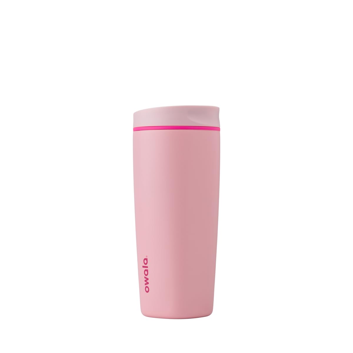 Owala SmoothSip Slider Insulated Stainless Steel Coffee Tumbler, Reusable Iced Coffee Cup, Hot Coffee Travel Mug, BPA Free 20 oz, In Bloom