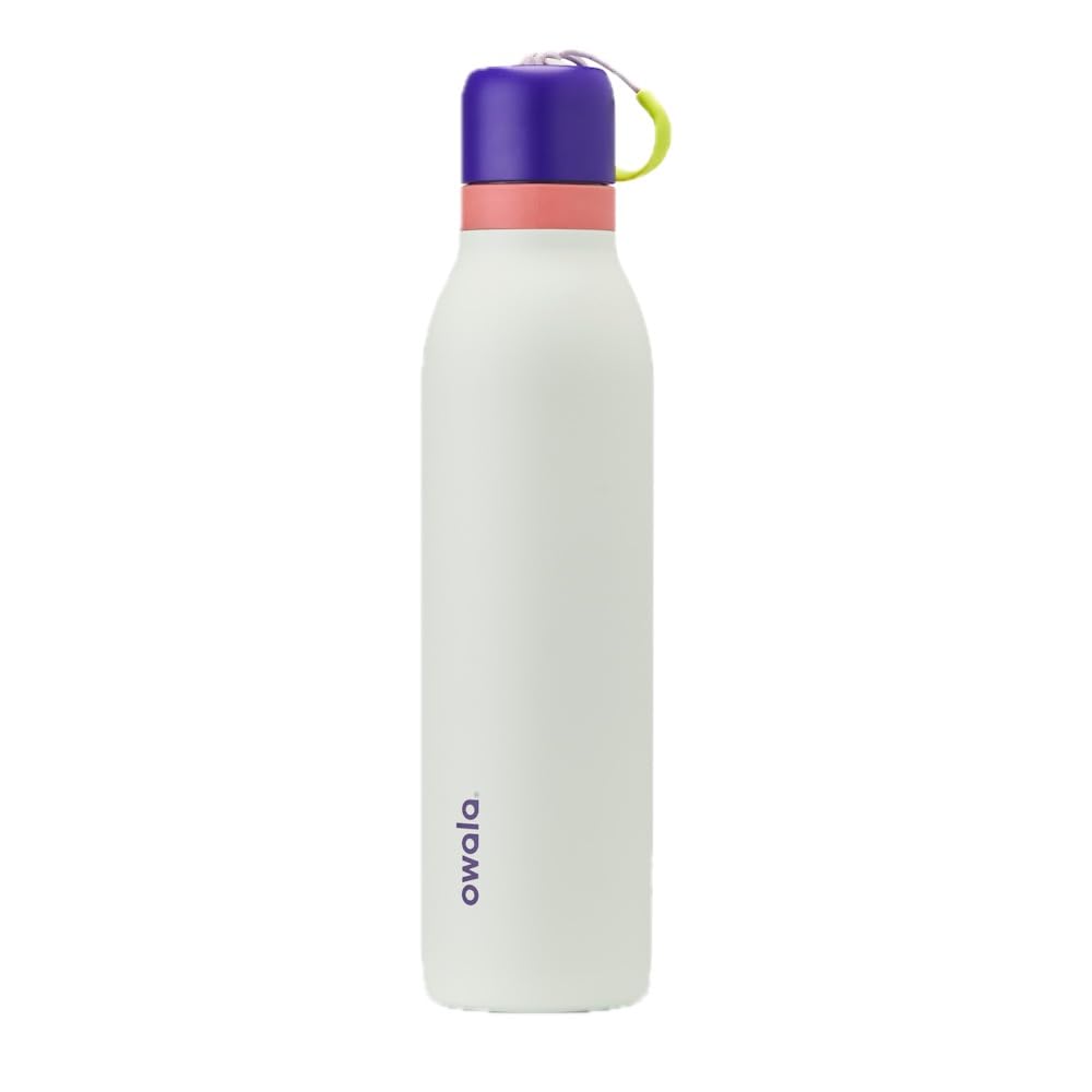 Owala FreeSip Twist Insulated Stainless Steel Water Bottle with Straw for Sports and Travel, BPA-Free, 24-oz, Black Cherry