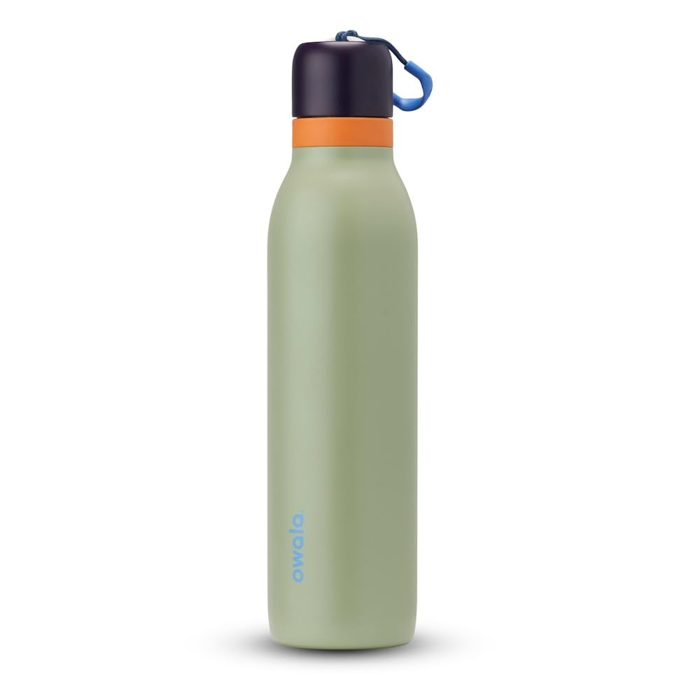 Owala FreeSip Twist Insulated Stainless Steel Water Bottle with Straw for Sports and Travel, BPA-Free, 24-oz, Black Cherry