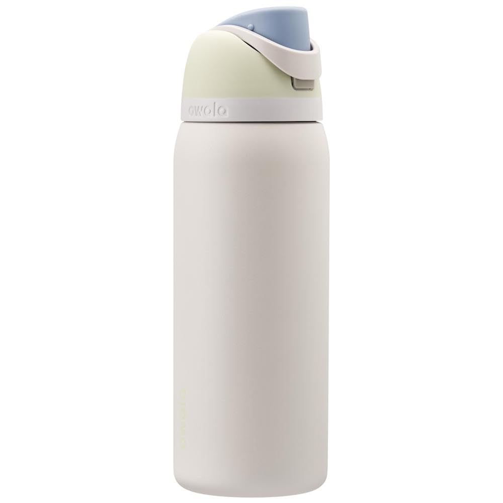 Owala FreeSip Insulated Stainless Steel Water Bottle with Straw, BPA-Free Sports Water Bottle, Great for Travel, 24 Oz, Black Cherry