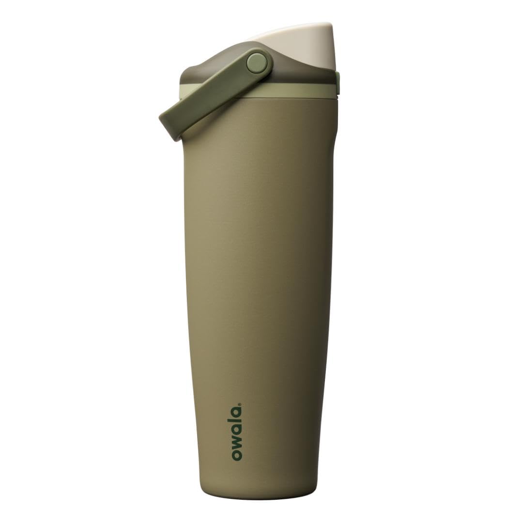 Owala FreeSip Sway Insulated Stainless Steel Water Bottle with Two-Way Spout, Built-In Straw and Bucket Handle, Made for Travel, School, and Sports, 40oz, BPA Free, Leak Proof, Putting Green