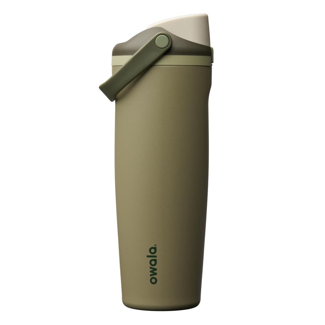 Owala FreeSip Sway Insulated Stainless Steel Water Bottle with Two-Way Spout, Built-In Straw and Bucket Handle, Made for Travel, School, and Sports, 30oz, BPA Free, Leak Proof, Foggy Tide