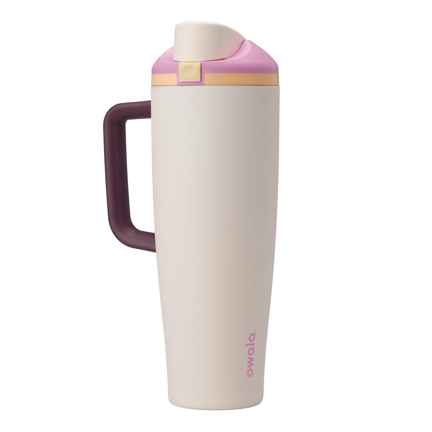 Owala FreeSip Tumbler - Stainless Steel-40-oz.-Orange/Tan(Sparkling Sherbet)
