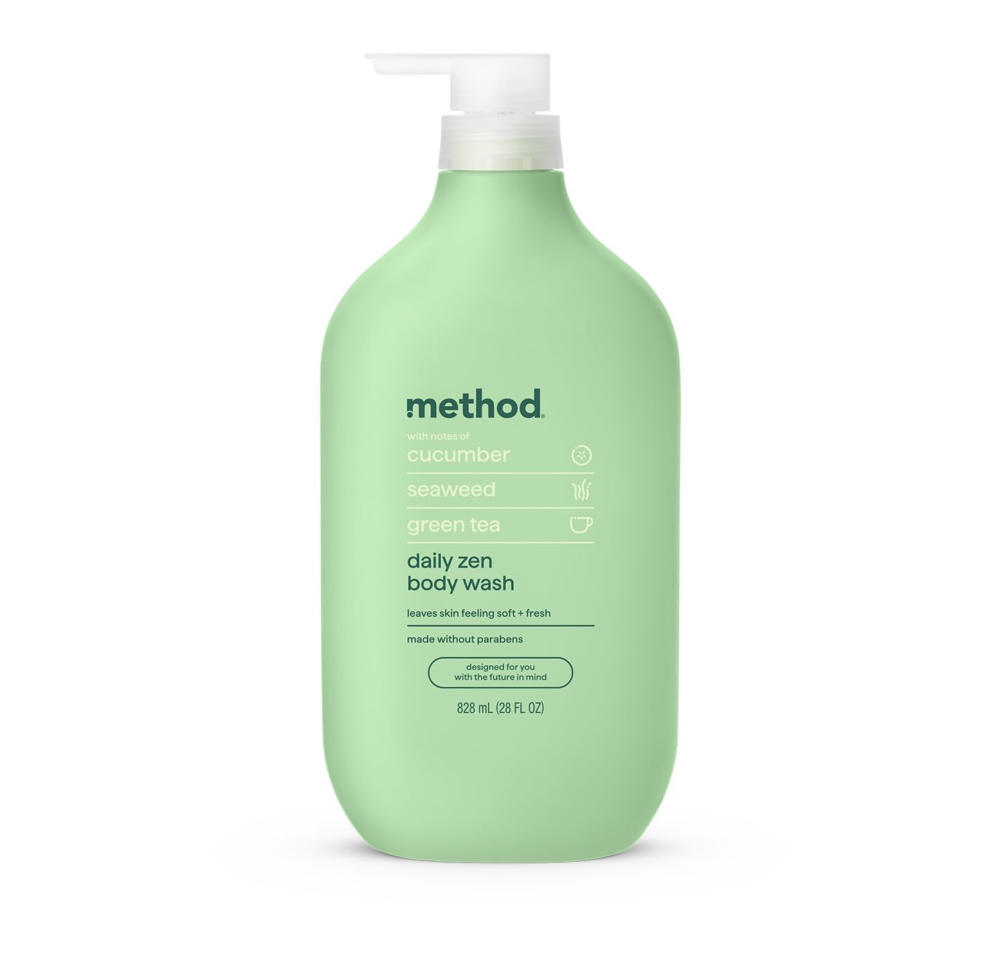 Method Body Wash, Sea + Surf, Paraben and Phthalate Free, 28 oz, (Pack of 1)
