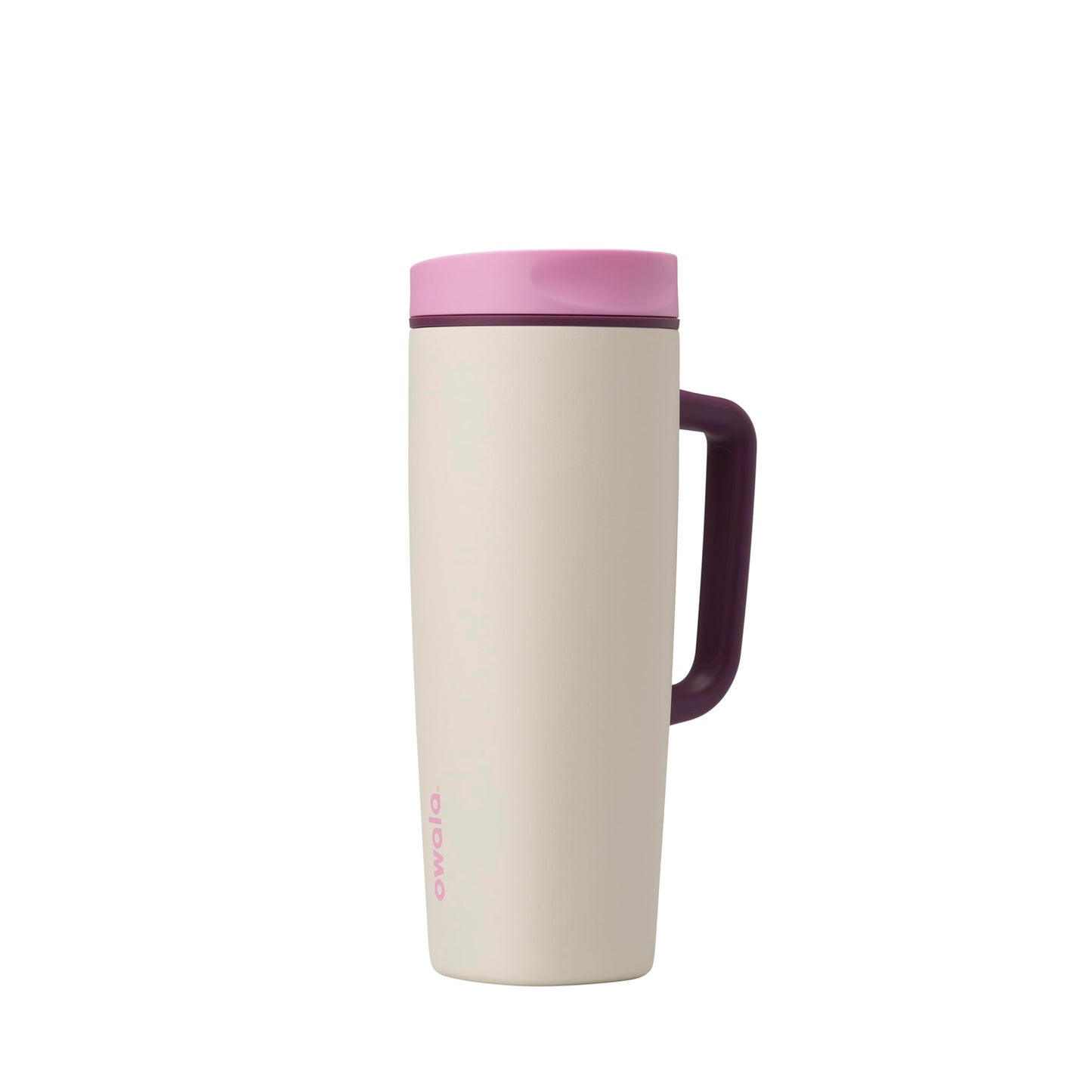 Owala SmoothSip Slider Insulated Stainless Steel Coffee Tumbler, Reusable Iced Coffee Cup, Hot Coffee Travel Mug, BPA Free 20 oz, In Bloom