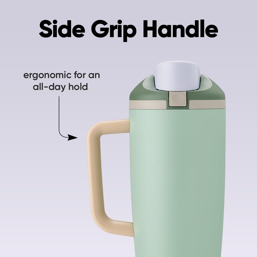 Owala FreeSip Tumbler - Stainless Steel - 40-oz. - Green (Eucalyptus)