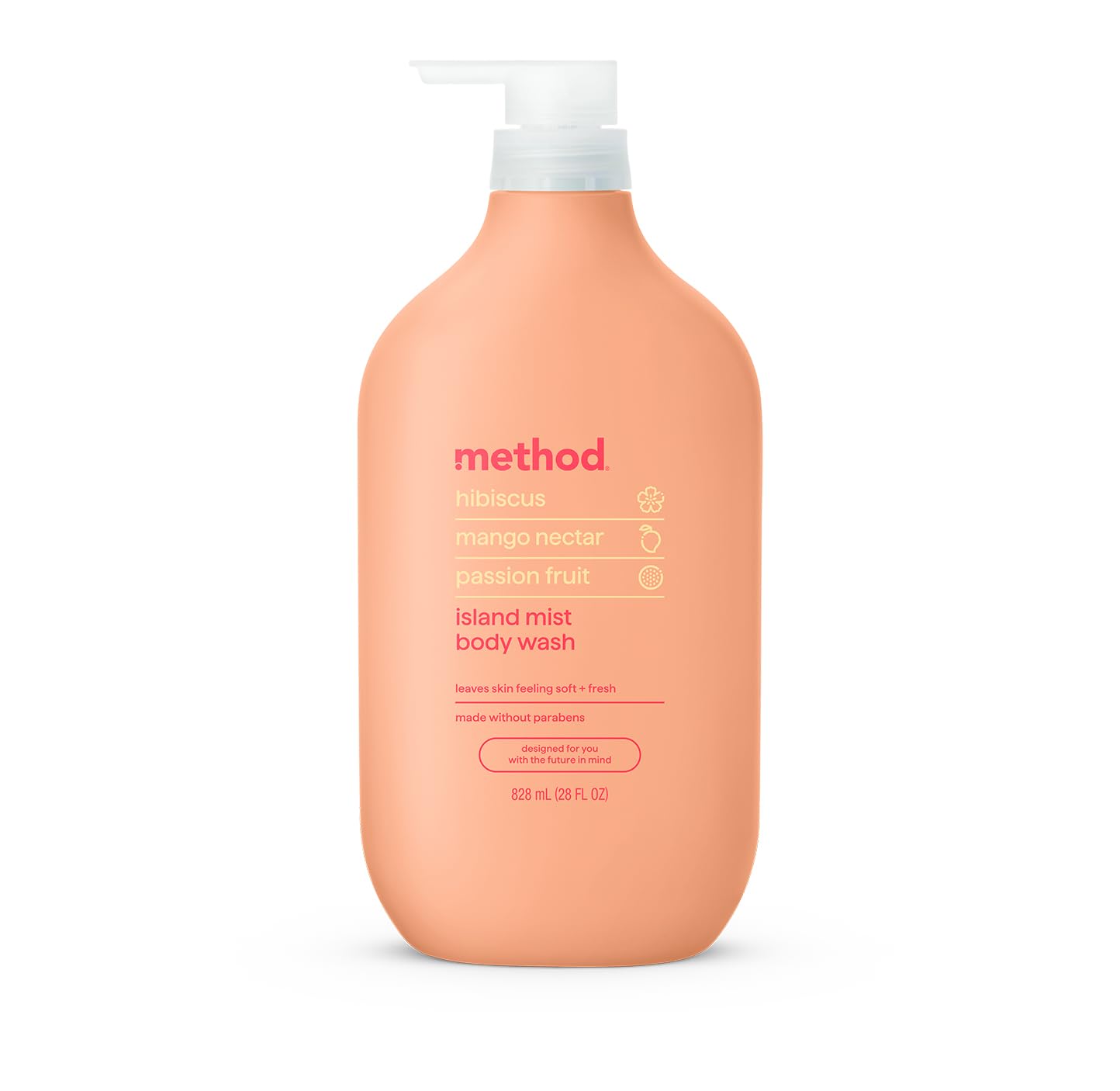 Method Body Wash, Sea + Surf, Paraben and Phthalate Free, 28 oz, (Pack of 1)