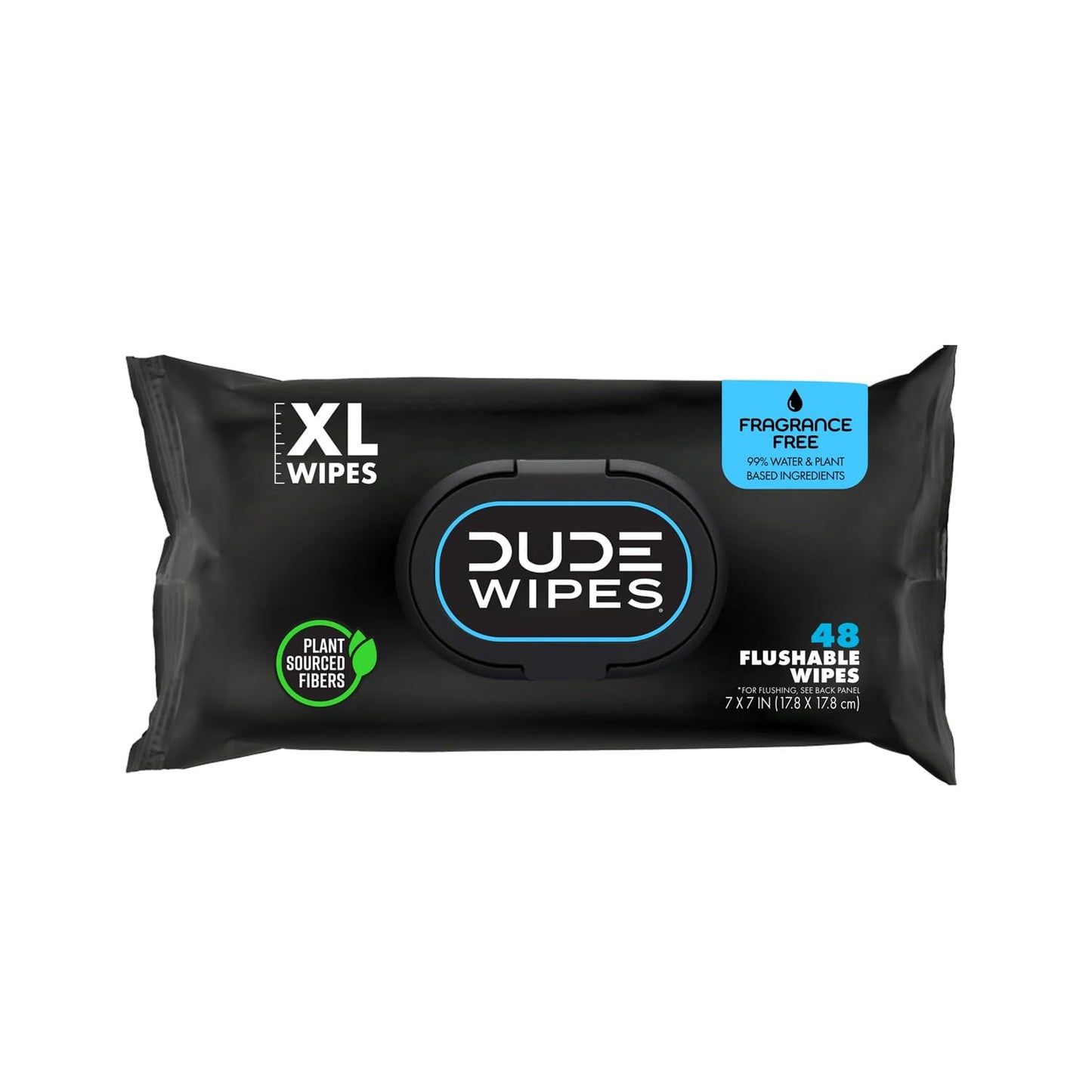 DUDE Wipes - Flushable Wipes - 6 Pack, 288 Wipes - Unscented Extra-Large Adult Wet Wipes - Vitamin-E & Aloe - Septic and Sewer Safe