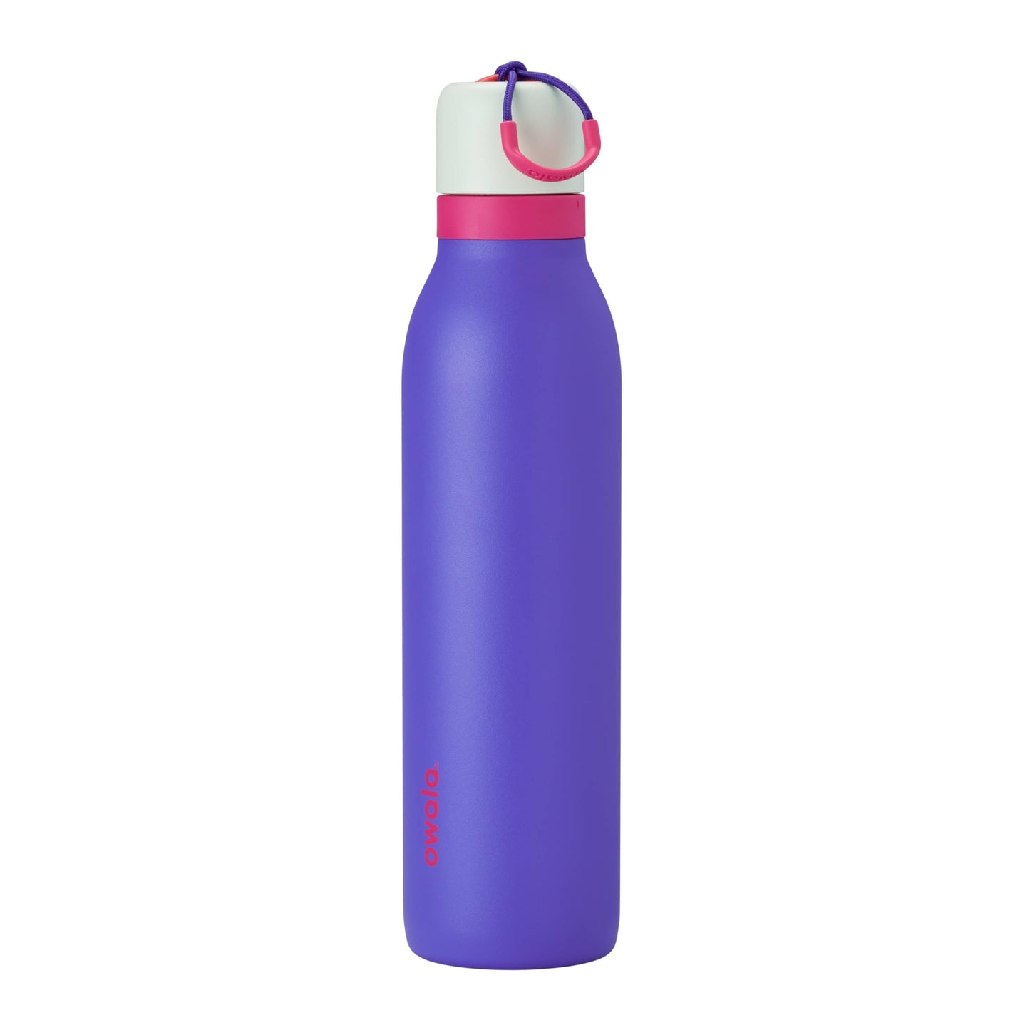 Owala FreeSip Twist Insulated Stainless Steel Water Bottle with Straw for Sports and Travel, BPA-Free, 24-oz, Black Cherry