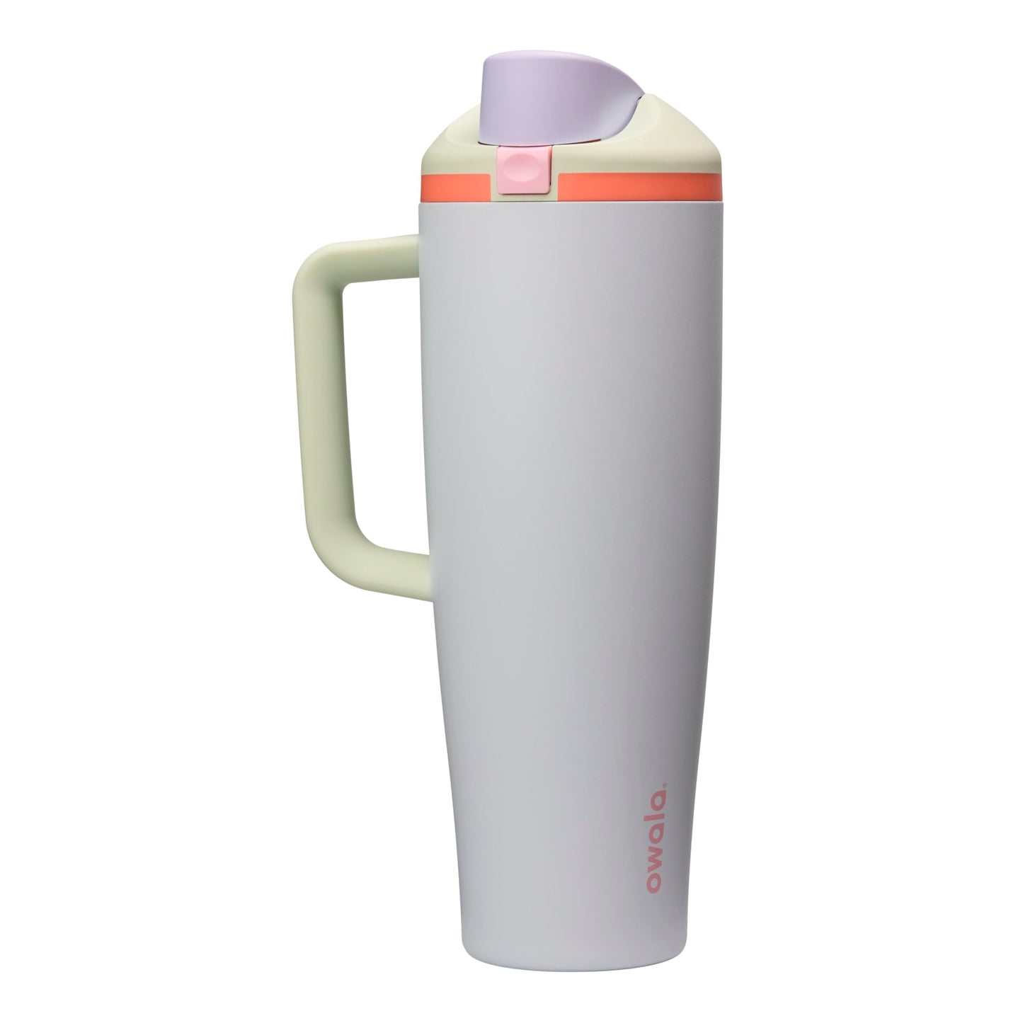 Owala FreeSip Tumbler Insulated Stainless Steel Water Bottle with Built-in Straw and Side Handle, For Travel, Work, School, and Sports, 40oz, BPA Free, Leak Proof, Foggy Tide