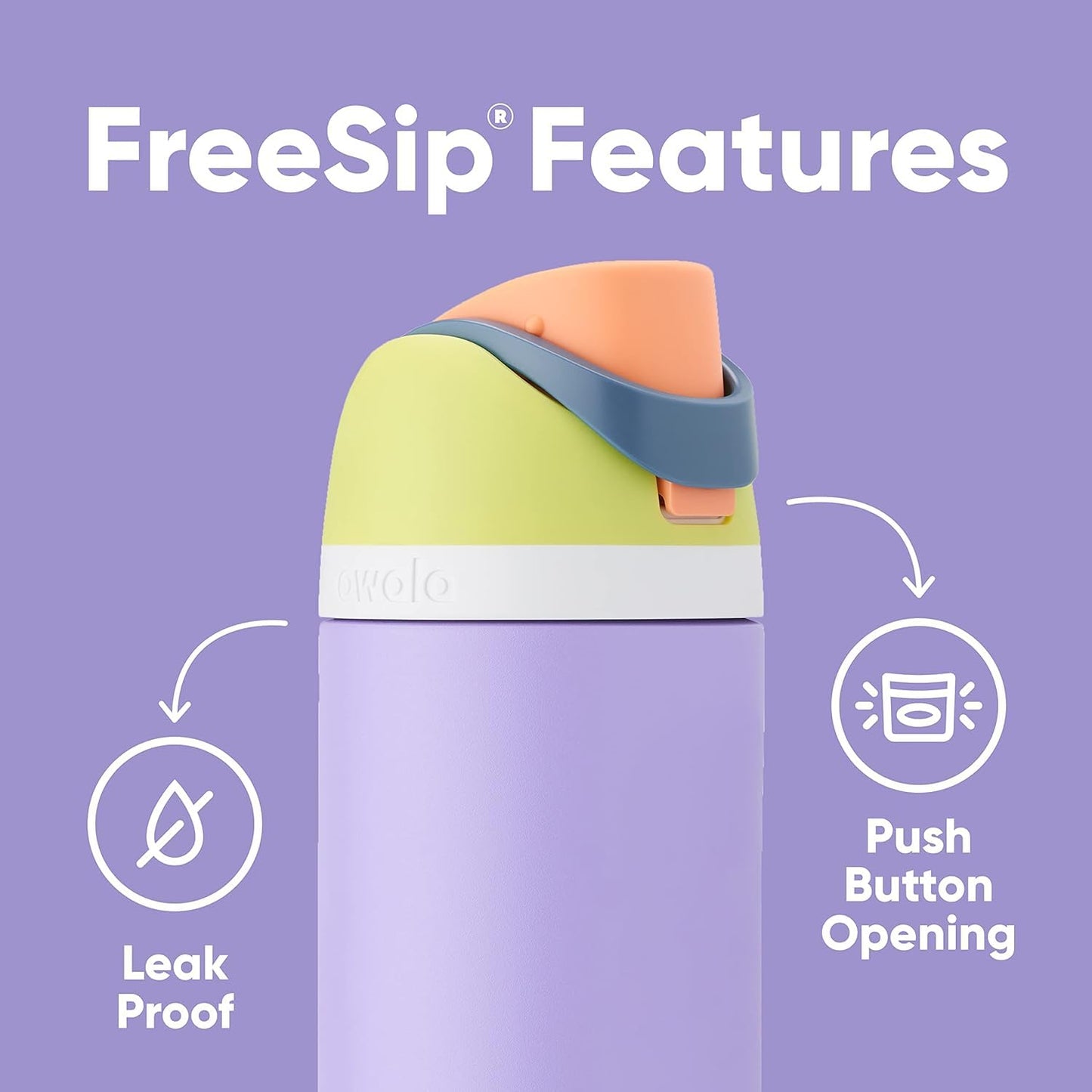 Owala FreeSip Insulated Stainless Steel Water Bottle with Straw, BPA-Free Sports Water Bottle, Great for Travel, 24 Oz, Very, Very Dark | Insulated, with Straw, for Sports, Travel, and School, BPA-Free
