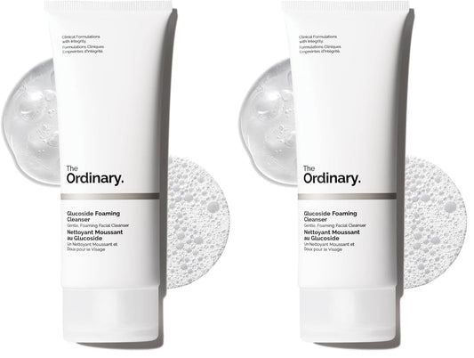 The Ordinary Glucoside Foaming Cleanser,Gentle Foaming Face Wash for All Skin Types Including Sensitive Skin,5.1 Fl Oz,(Pack of 2)