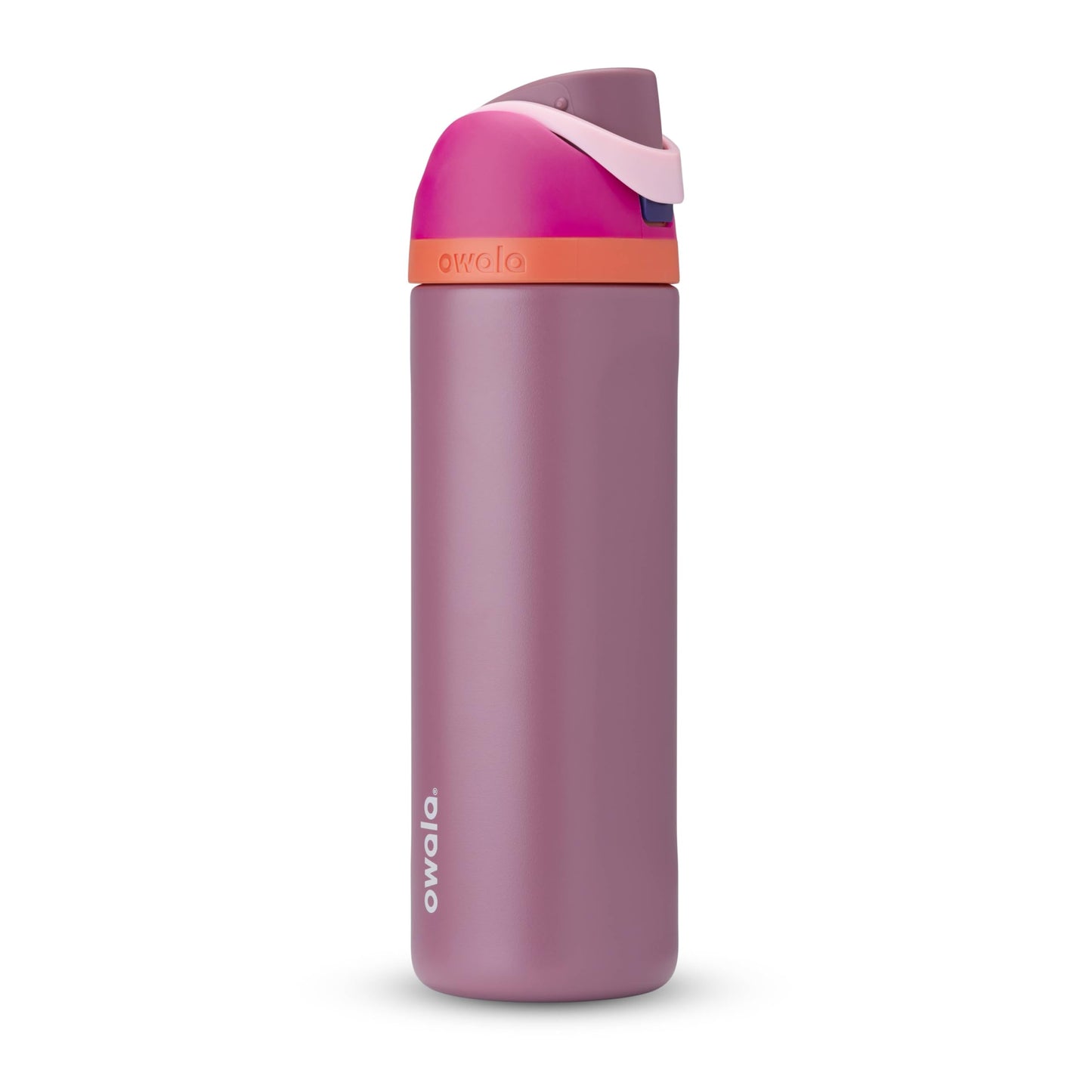 Owala FreeSip Insulated Stainless Steel Water Bottle with Straw, BPA-Free Sports Water Bottle, Great for Travel, 24 Oz, Black Cherry