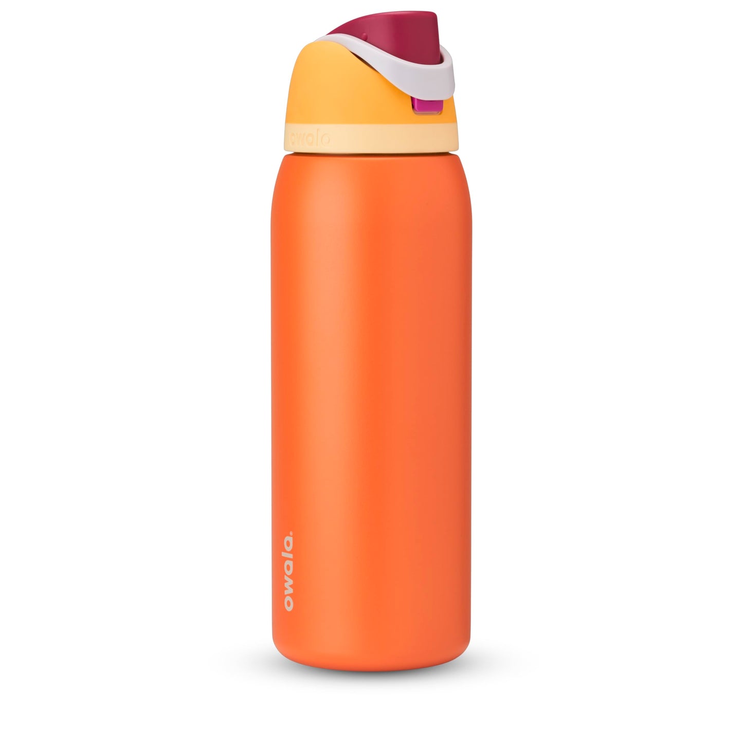 Owala FreeSip Insulated Stainless Steel Water Bottle with Straw, BPA-Free Sports Water Bottle, Great for Travel, 24 Oz, Black Cherry