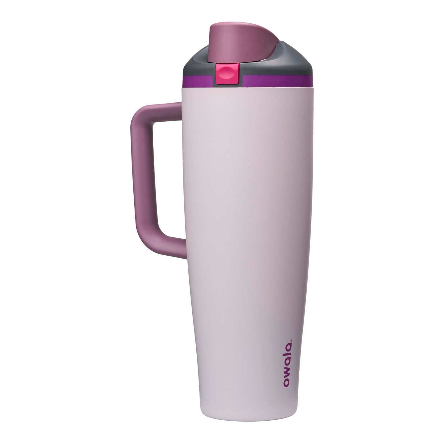 Owala FreeSip Tumbler Insulated Stainless Steel Water Bottle with Built-in Straw and Side Handle, For Travel, Work, School, and Sports, 40oz, BPA Free, Leak Proof, Foggy Tide