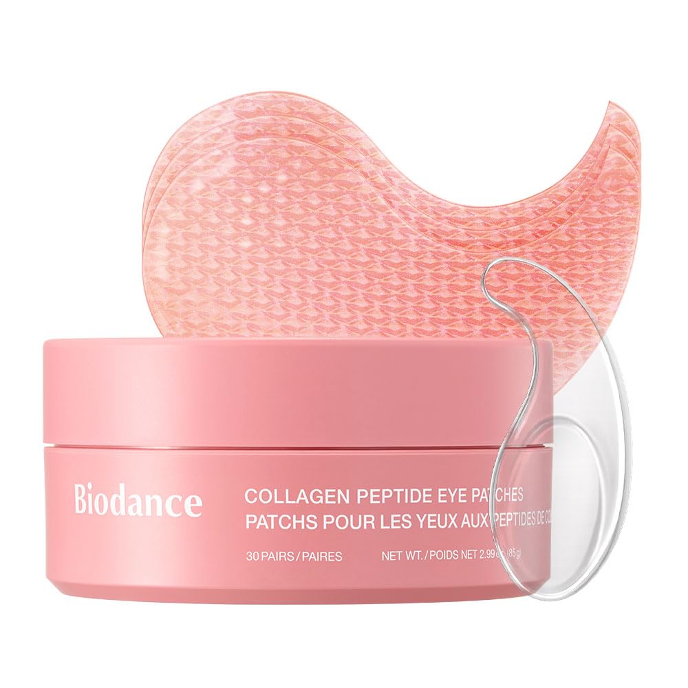 BIODANCE Collagen Peptide Eye Patches, Anti Wrinkle & Smile Line Patches for Face, Under Eye Mask for Fine Lines & Eye Bags, Travel Essentials & Self Care Gifts for Women, Korean Skin Care (60 Count)