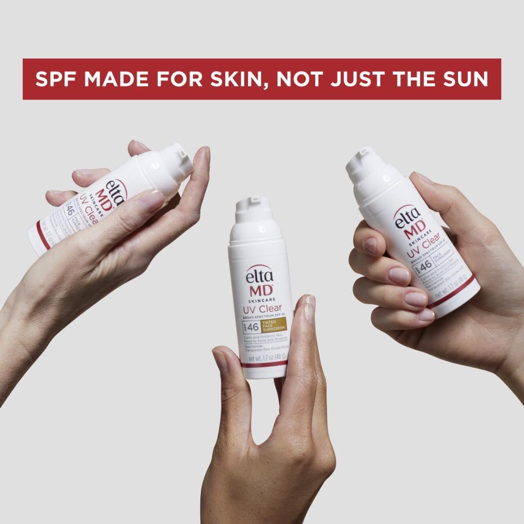 EltaMD UV Clear Face Sunscreen SPF 46, Oil-Free Sunscreen with Zinc Oxide, Dermatologist Recommended