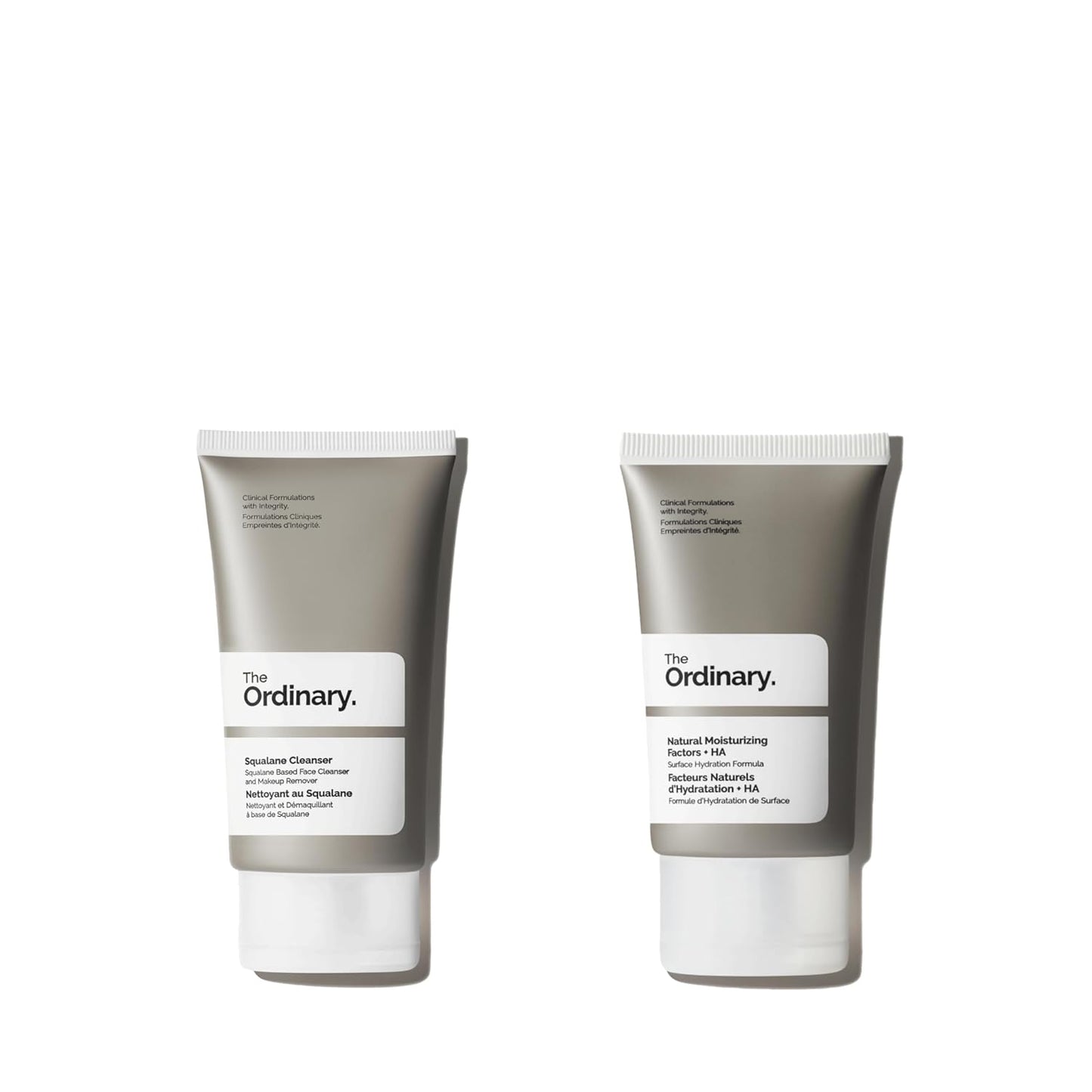 The Ordinary Skincare Essentials Travel Set: Squalane Cleanser & Natural Moisturizing Factors + HA (1.7oz & 1oz Travel Sizes)