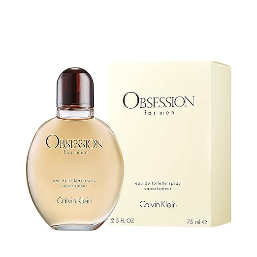 Calvin Klein Obsession for Men Eau de Toilette – Ambery Men's Cologne – With Notes of Bergamot, Mandarin, Lavender & Musk – Long Lasting Fragrance
