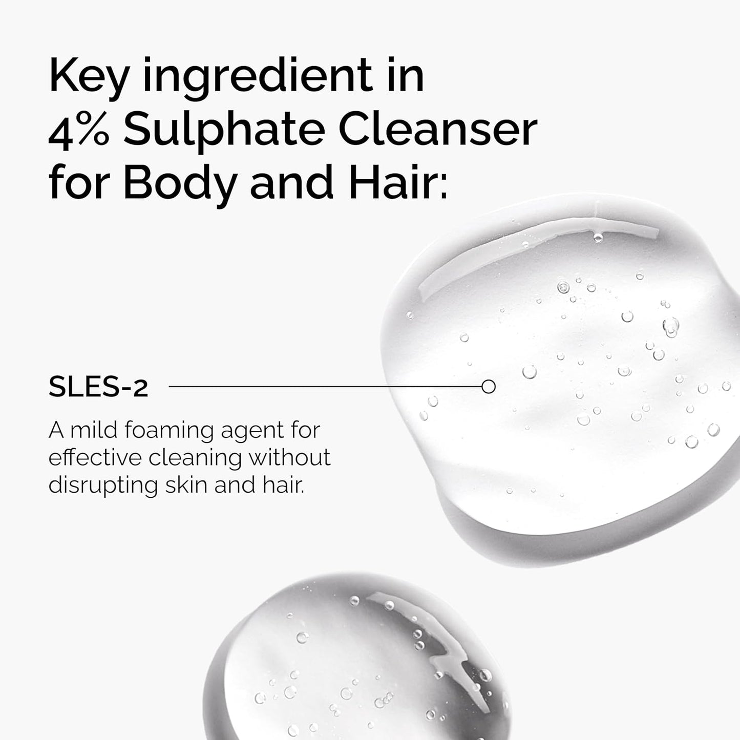 The Ordinary Sulphate 4% Cleanser for Body and Hair, Gentle Fragrance-Free Shampoo and Body Wash, 8.1 Fl Oz