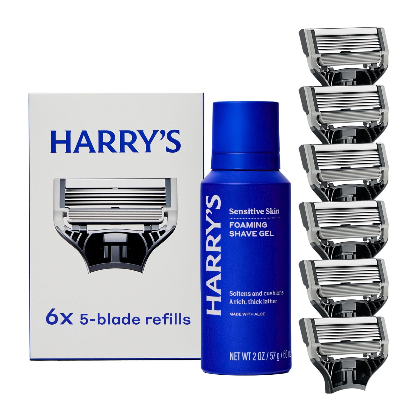 Harry's Original Razor Blades for Men - 10 Count - Premium Razor Blade Refill Cartridges - German Engineered