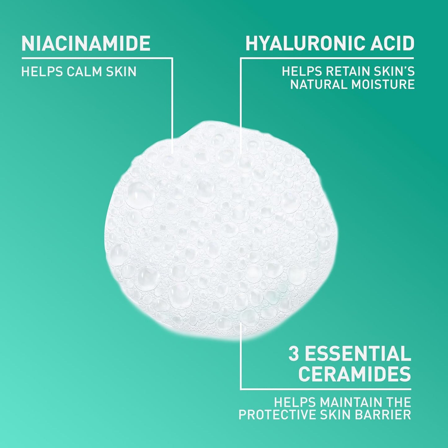 CeraVe Foaming Facial Cleanser, Daily Face Wash for Oily Skin, Hyaluronic Acid + Ceramides + Niacinamide, Fragrance Free, Non-Drying Oil Control Face Wash, 8 Fluid Ounces
