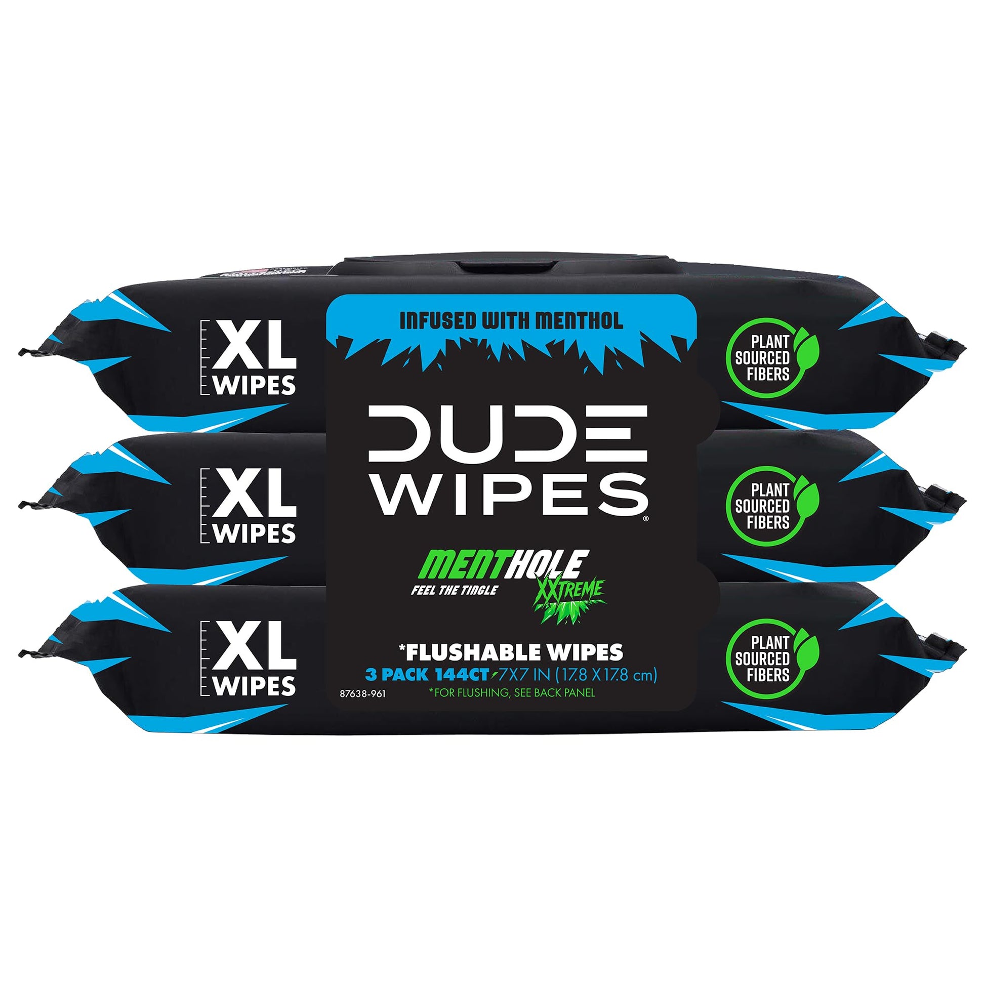 DUDE Wipes - Flushable Wipes - 6 Pack, 288 Wipes - Unscented Extra-Large Adult Wet Wipes - Vitamin-E & Aloe - Septic and Sewer Safe