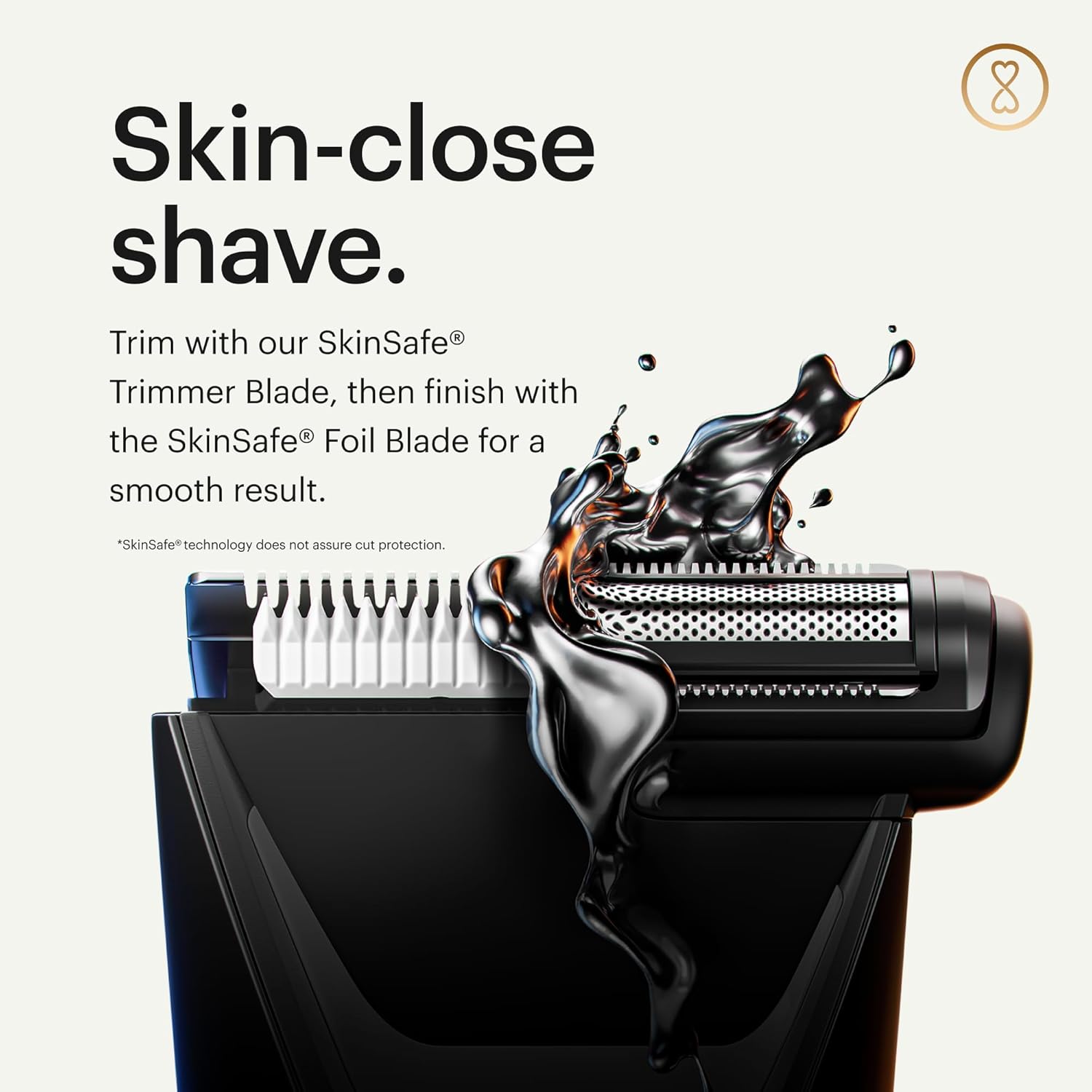 MANSCAPED® The Lawn Mower® 5.0 Ultra Groin & Body Hair Trimmer – Dual-Head SkinSafe® Trimmer & Foil Blades, Waterproof Wet/Dry Groomer, USB-C Rechargeable with Travel Case, Men’s Ball Shaver, Black