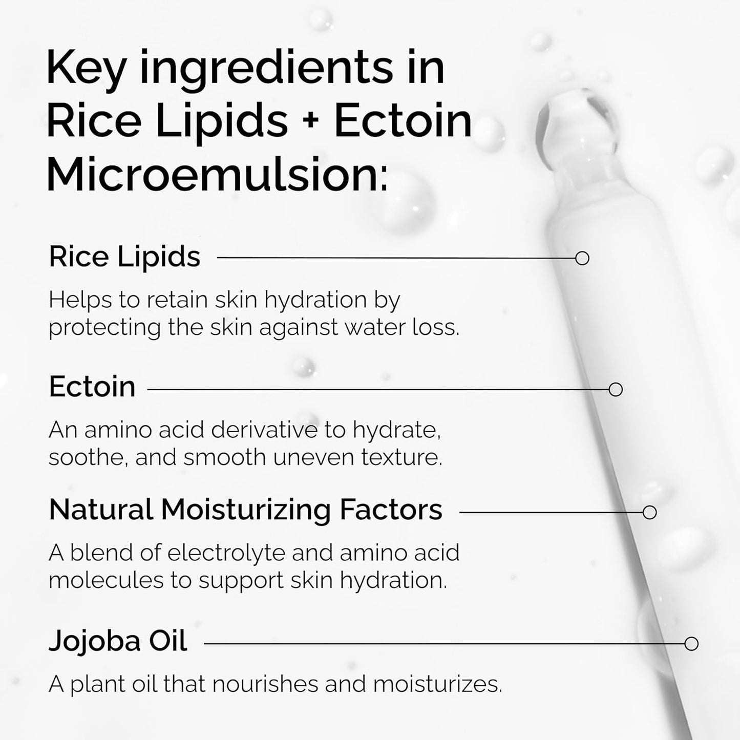 The Ordinary Rice Lipids + Ectoin Microemulsion Moisturizer for Dry Skin, Soothing Hydration, Barrier Repair, Reduced Redness