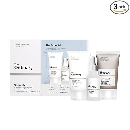 The Ordinary The Daily Set, Daily Skincare Routine with Squalane Cleanser, Hyaluronic Acid 2% + B5, and Natural Moisturizing Factors + HA | Skin Care Set