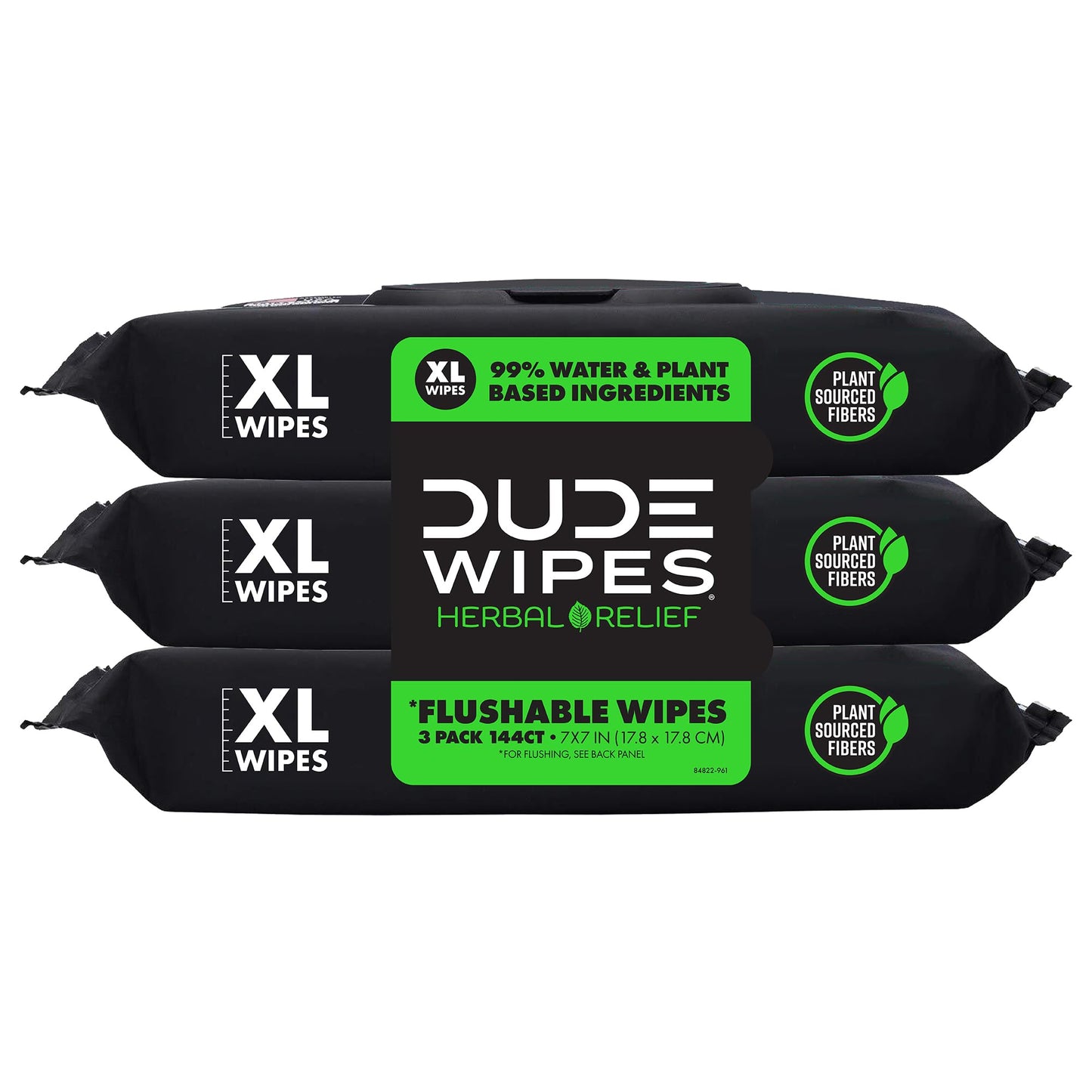 DUDE Wipes - Flushable Wipes - 6 Pack, 288 Wipes - Unscented Extra-Large Adult Wet Wipes - Vitamin-E & Aloe - Septic and Sewer Safe