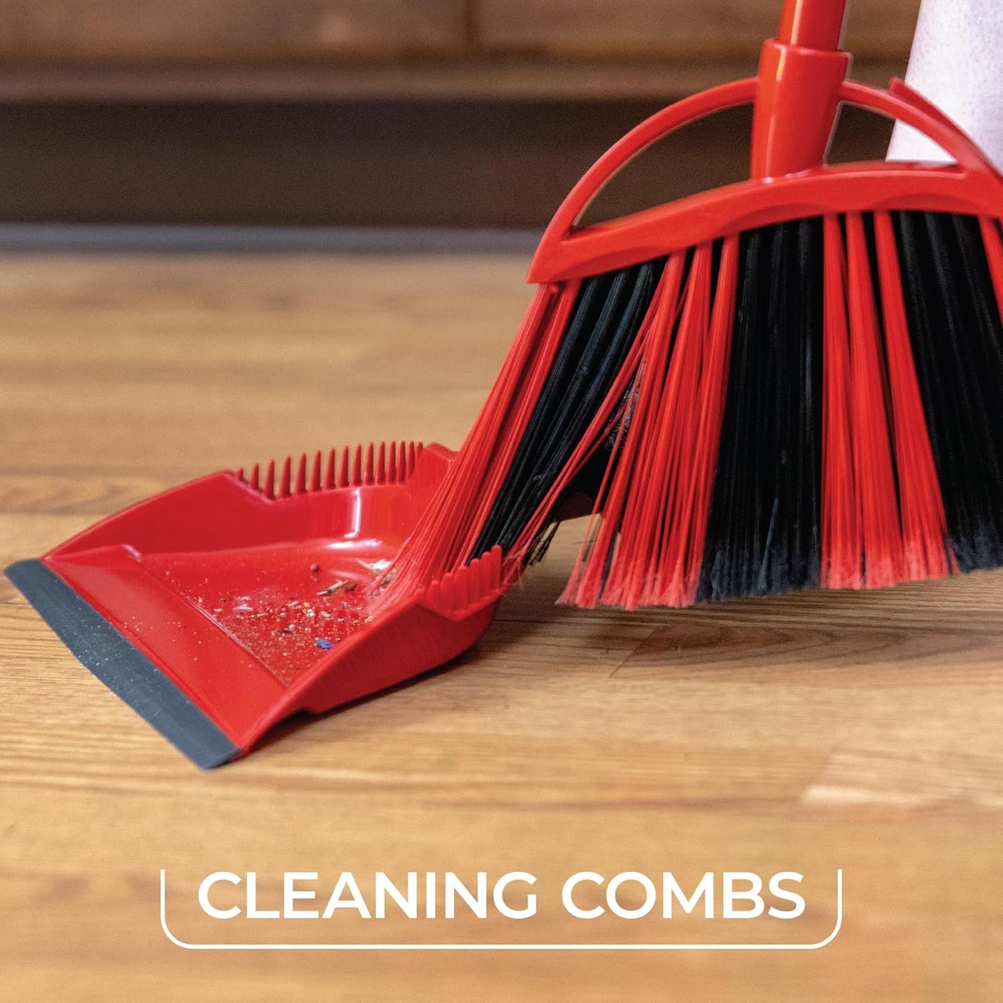 O-Cedar Sweep Broom with Step-On Dustpan | Remove 99% with One Sweep | Lightweight Quiet Cleaning Tool | Ideal for Pet Owners