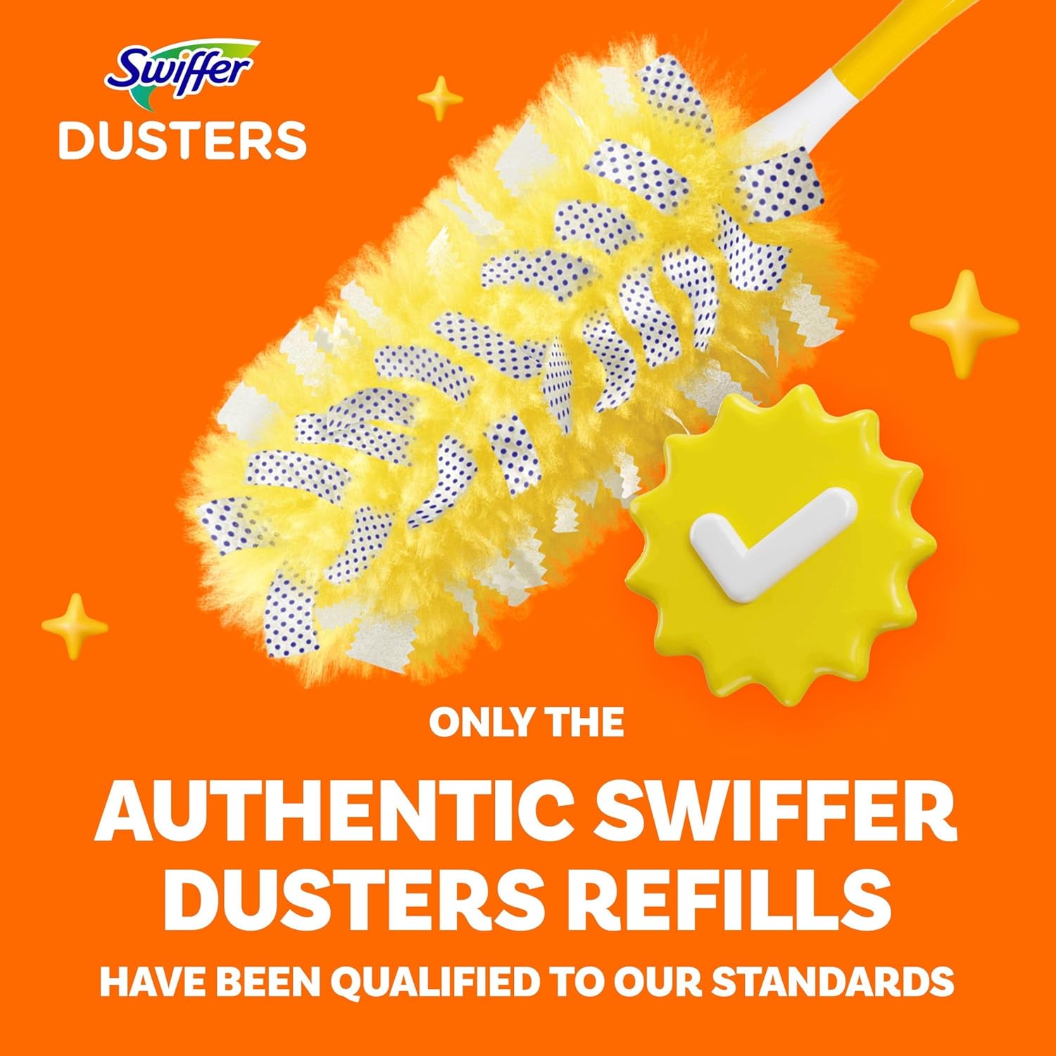 Swiffer Dusters Refill for Cleaning, Feather & Microfiber Duster Disposable Alternative, for Dusting Furniture, Blinds, Ceiling Fans, Walls, Helps Remove Allergens, Heavy Duty, Unscented, 11ct