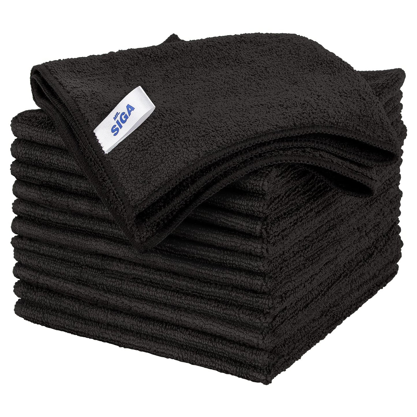 MR.SIGA Microfiber Cleaning Cloth,Pack of 12,Size:12.6" x 12.6"