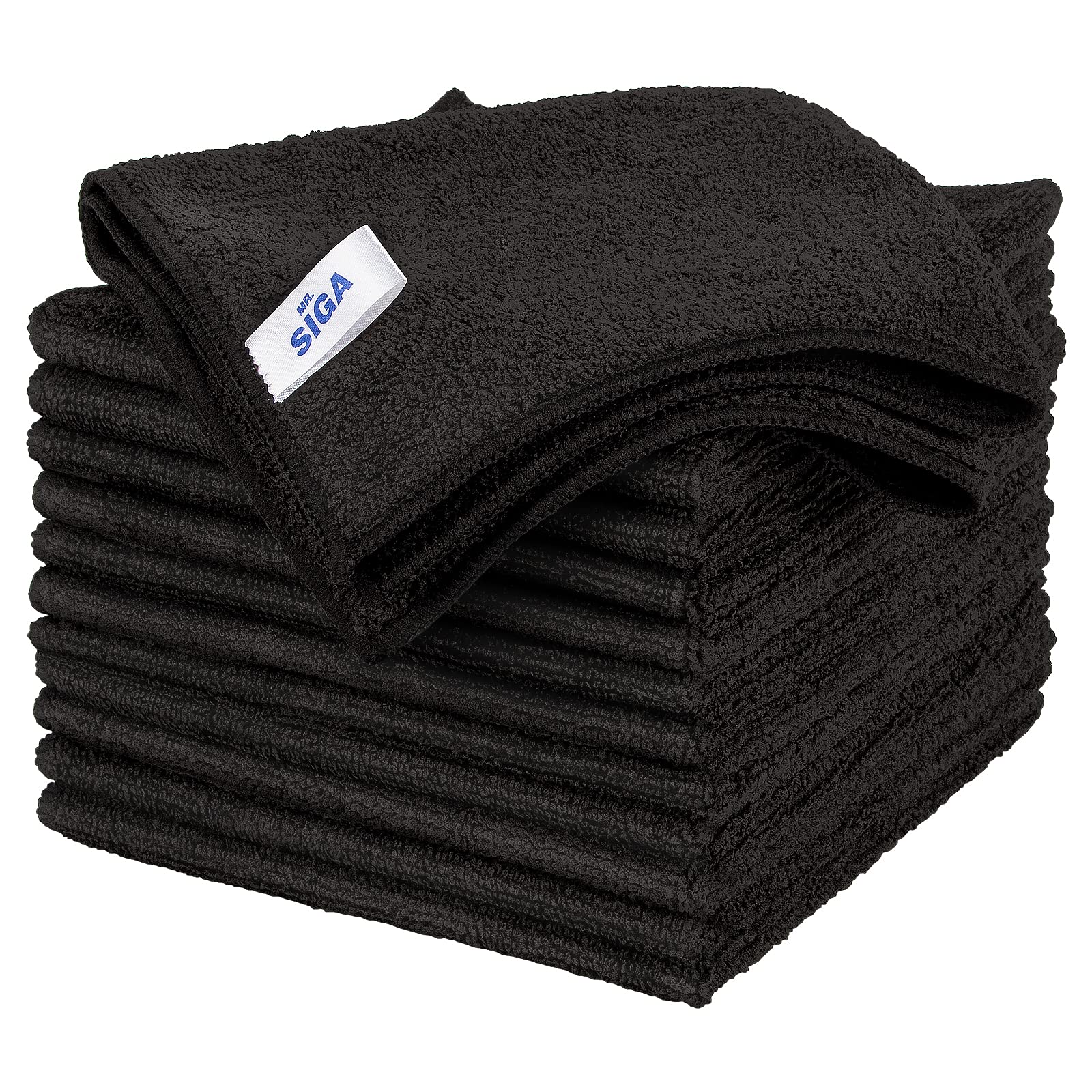 MR.SIGA Microfiber Cleaning Cloth,Pack of 12,Size:12.6" x 12.6"