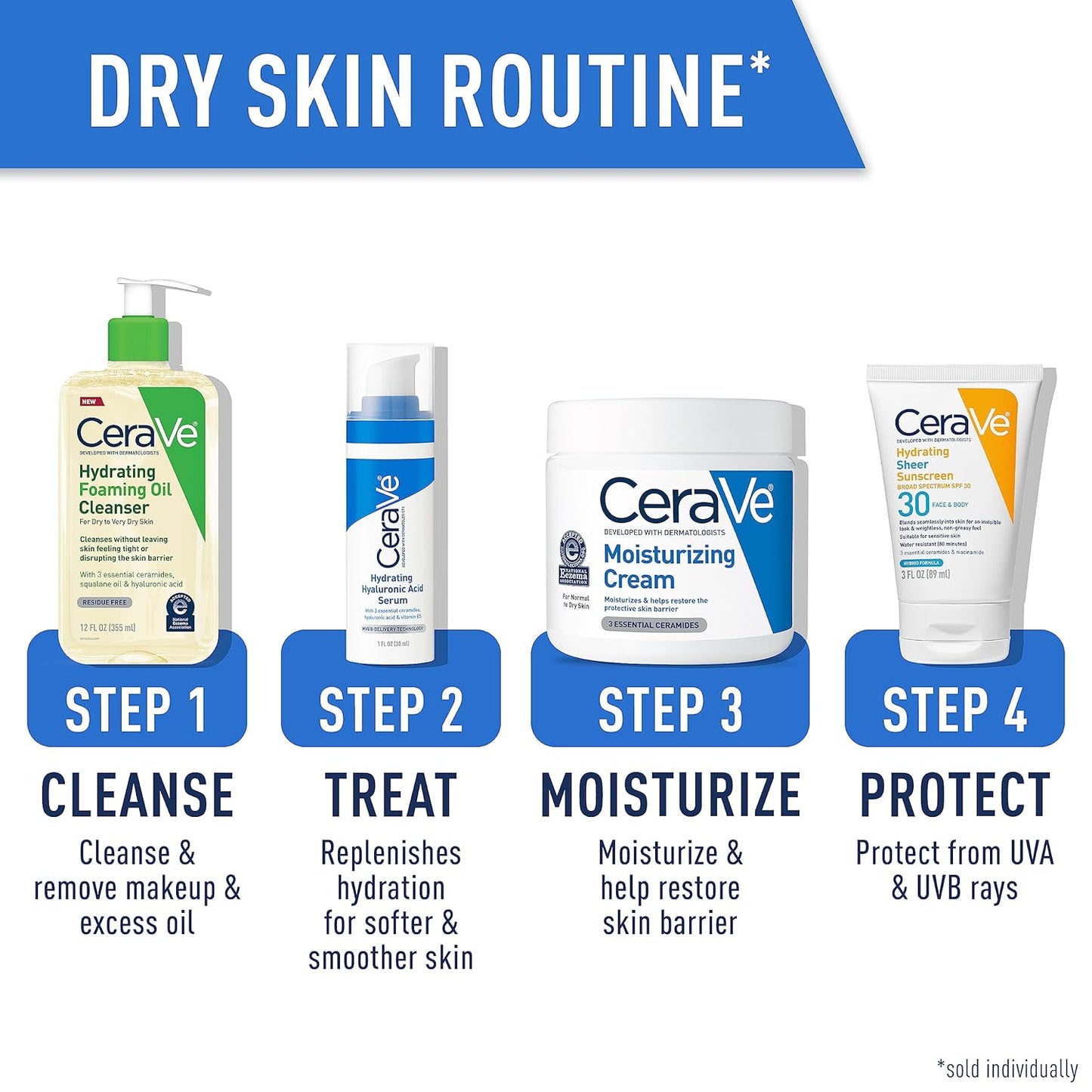 CeraVe Hydrating Foaming Oil Facial Cleanser with Hyaluronic Acid, 8oz