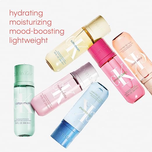 Calvin Klein Hair & Body Perfume Mists – Hydrating Fragrance for Women & Men – Refreshes Skin All Day – Gourmand, Fruity, Vanilla & Floral Scent Options