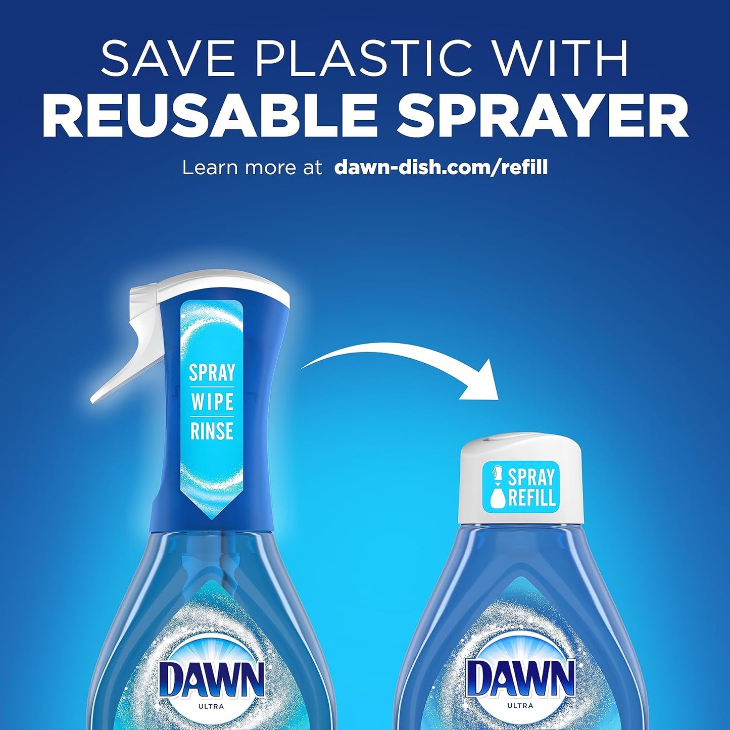 Dawn Platinum Powerwash Dish Spray, Dish Soap Liquid, Fresh Scent Bundle, 1 Spray + 3 Refills, 16oz Each (Pack of 4)