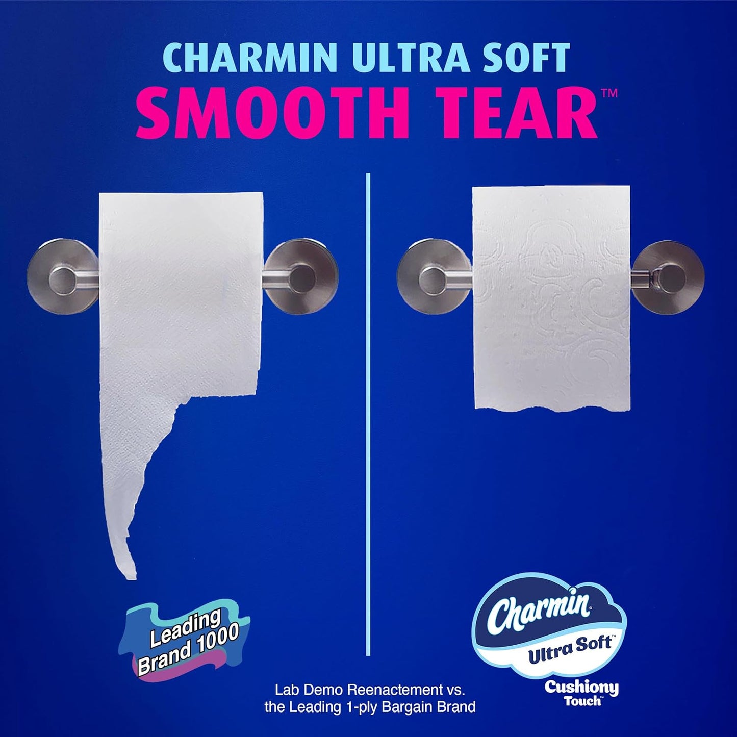 Charmin Ultra Soft Cushiony Touch Toilet Paper, 24 Family Mega = 123 Regular Rolls, White