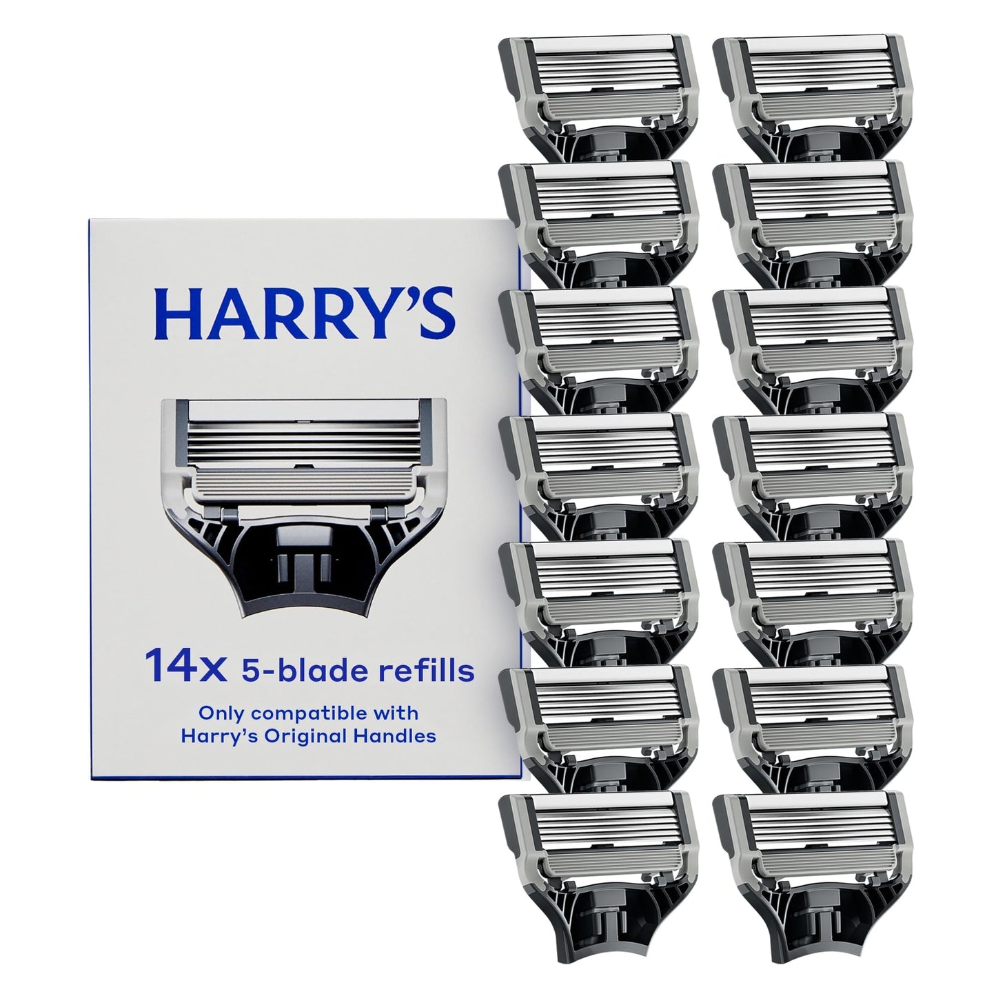 Harry's Original Razor Blades for Men - 10 Count - Premium Razor Blade Refill Cartridges - German Engineered