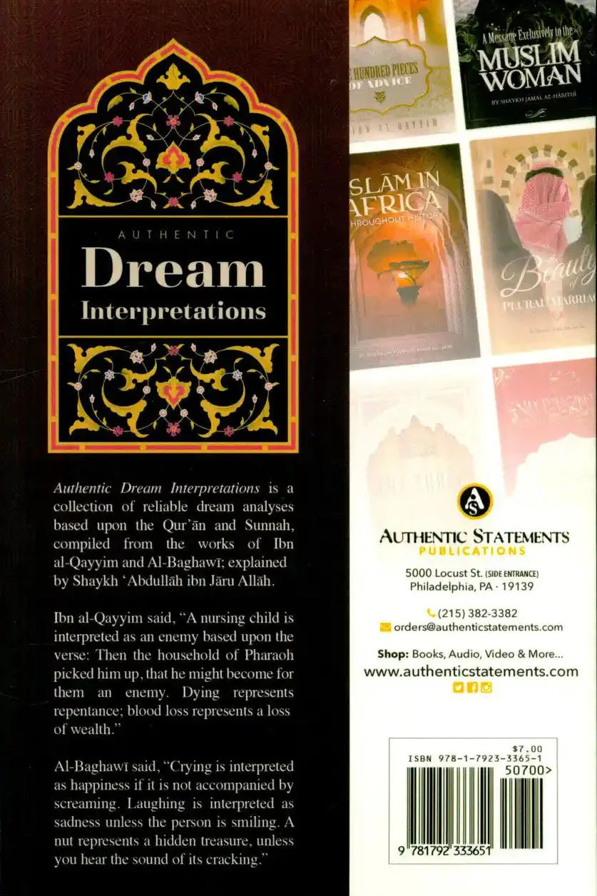 Authentic Dream Interpretations by Shaykh 'Abdullah ibn Jaru Allah - Darussalam